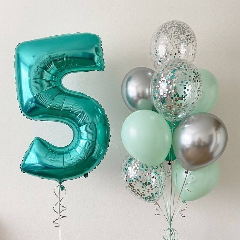Набор шаров «Мятная цифра 5»